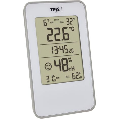 TFA Dostmann Digitales Thermo-Hygrometer Thermo-hygromètre blanc 30.5057.02 A707313