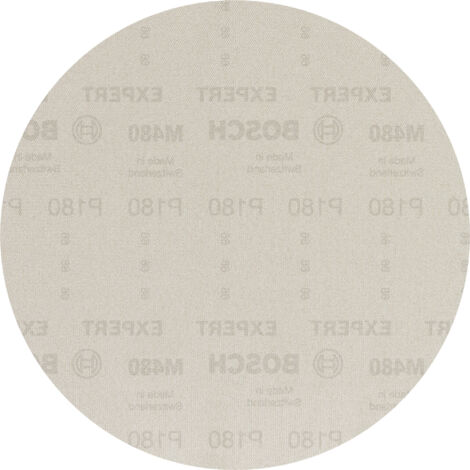 Bosch – Grille abrasive EXPERT M480 2608900711 pour ponceuse cloison sèche – Ø 225 mm – Grain 180 – 25 pcs – Aspiration poussière efficace