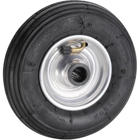 Roue à bandage pneumatique 740108 – Diamètre 200 mm – Capacité de charge 75 kg – Compatible chariot de jardin – Dörner + Helmer