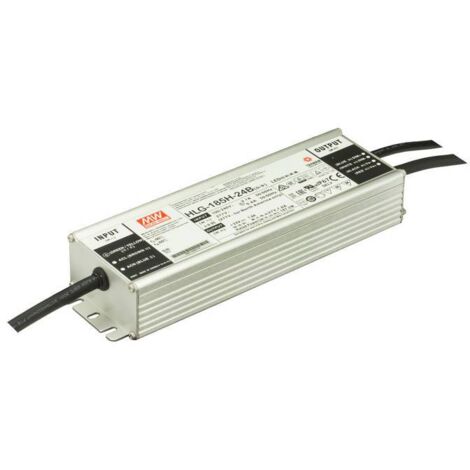 Alimentation LED Mean Well HLG-185H-36A 185W 5.2A - PFC Intégré, Protections Multiples, IP67