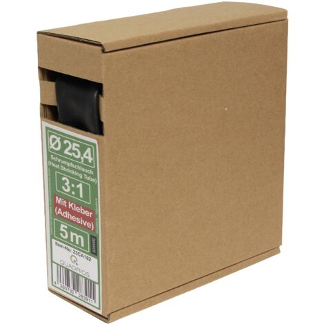 Quadrios 23CA182 Gaine thermorétractable avec colle noir 25.4 mm Taux de retreint:3:1 5 m V908493 (1/5)