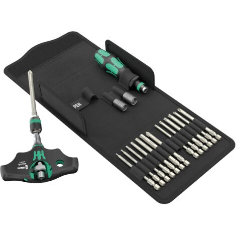 Jeu de tournevis Kraftform Kompakt 400 RA SHK Set 1 19 pièces avec WERA interchangeable (1/5)