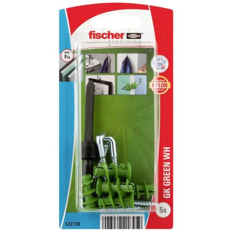 Fischer 532730 GK Green WH K NV Cheville pour plaques de plâtre 22 mm 1 set