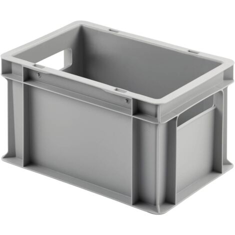 Alutec – Bac de rangement fermé 300 x 175 x 200 mm 75141 – Plastique gris – 1 pièce – Pour rangement outils et objets divers - GRIS 1 PC (1/2)