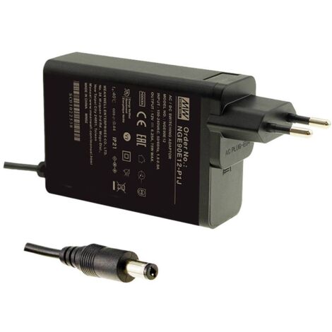 Alimentation Secteur Mean Well GSM36E24-P1J - Sortie 24V DC / 1.5A (36W) - Connecteur DC 5.5/2.1mm - Bloc D'Alimentation Fixe