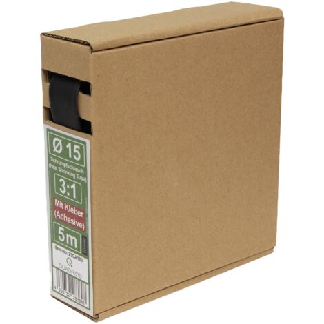 Quadrios 23CA180 Gaine thermorétractable avec colle noir 15 mm Taux de retreint:3:1 5 m V908863 (1/5)
