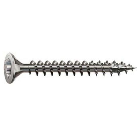 Spax – Vis à bois 197000501003 5 mm 100 mm T-STAR plus acier inoxydable A2 – 100 pièces – Tête fraisée pour encastrement parfait - V838263