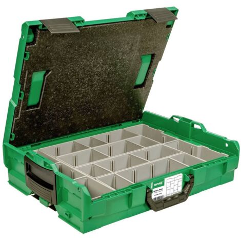 Spax Malette de rangement plastique robuste 17 compartiments