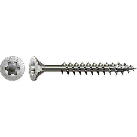 SPAX 1197000600803 Vis à bois 6 mm 80 mm T-STAR plus acier inoxydable A2 100 pc(s) V838013