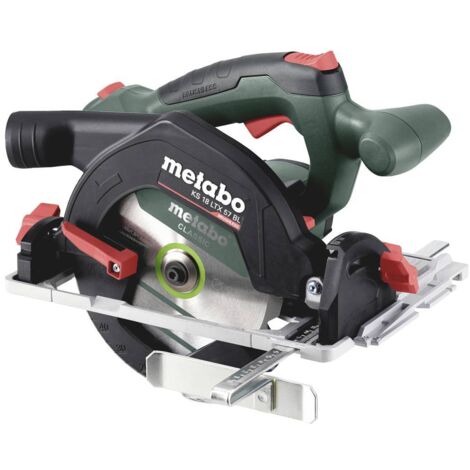 Metabo – Scie circulaire portative sans fil 18V – Moteur brushless – Profondeur de coupe 57mm – Pour bois dur et métal – Coupe précise jusqu'à 50°