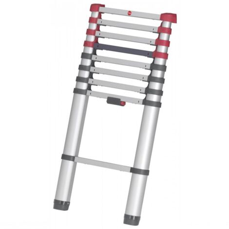 Hailo – Échelle télescopique 7113131 aluminium – Hauteur de travail max. 4.5 m – Charge max. 150 kg – 13 échelons – Norme DIN EN 131