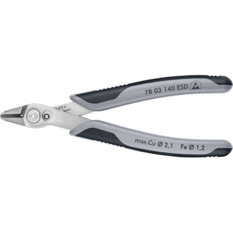KNIPEX 78 03 140 ESD Electronic Super Knips® XL ESD avec poignées multimatières 140 mm