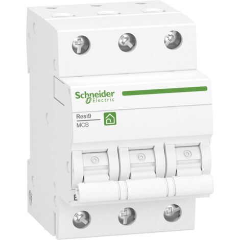 Schneider Electric – Disjoncteur tripolaire 3P 16A courbe B 6KA – Pour installations électriques – R9F23316