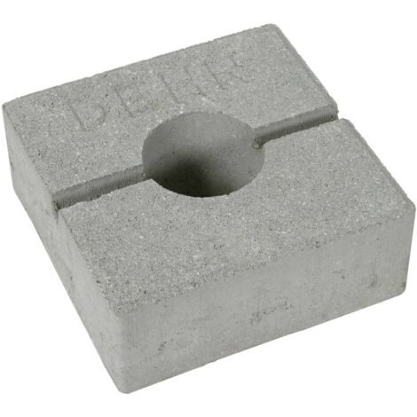 Bloc de béton 253301 180x180x70 mm – Poids 4.6 kg – Pierre béton DEHniso-DLH C35/45 pour stabilisation plaques de base