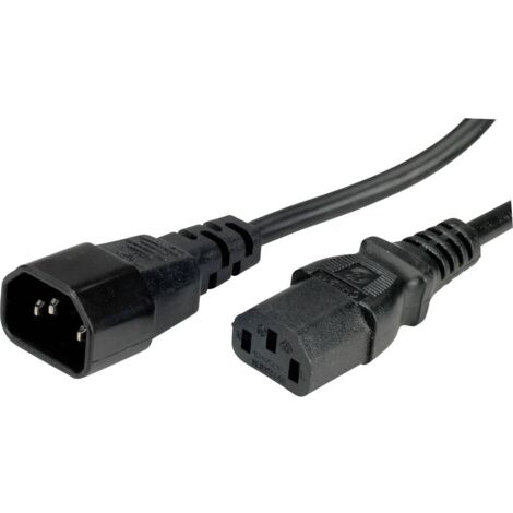 Value 19.99.1505 alimentation Câble de liaison noir 0.50 m Y194532 (1/4)
