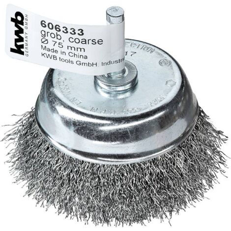 kwb Brosses à dents, fil d'acier HSS ondulé, pour une utilisation avec des perceuses et des visseuses sans fil 606333 1 (1/2)