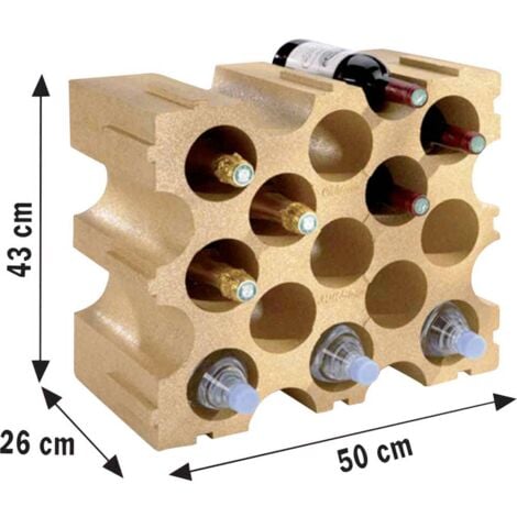 Cubes de bouteilles jusqu'à Ø 92 mm pour 15 bouteilles, Terracotta B229V