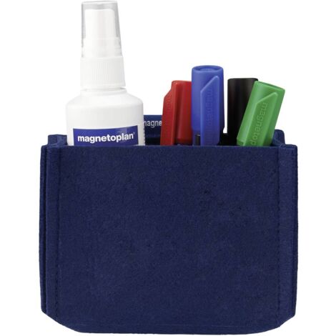 magnetoplan Porte-stylo magnétique magnetoTray MEDIUM (l x H x P) 130 x 100 x 60 mm bleu 1227714 (1/4)