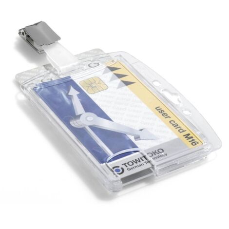 CKB LTD - Lot De 20 Pochettes Porte-badges Horizontales Transparentes - 9,5 X 7,3 Cm - Pour Cartes D'identité, Photos Et Passes De Transport