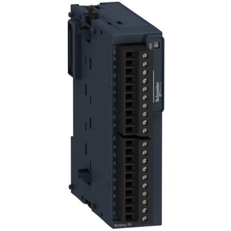 Modicon TM3, module 8 entrées analogiques, -10-0-10V, 0/4-20mA, vis - TM3AI8 (1/2)