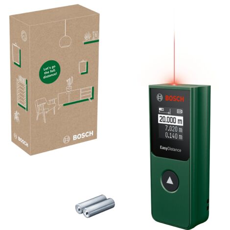 Bosch – Télémètre laser EasyDistance 20 m – Précision ± 3 mm – Alimentation 2 x AAA – Mesure de surfaces et volumes – Compact et léger - V871833 (1/5)