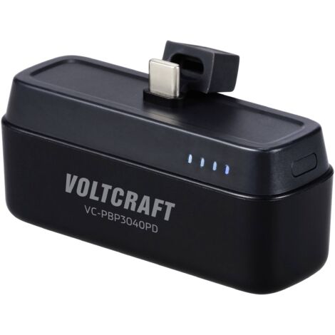 VOLTCRAFT VC-PBP3040PD Powerbank (batterie supplémentaire) 4500 mAh Power Delivery Li-Ion noir (mat) affichage du statu (1/5)