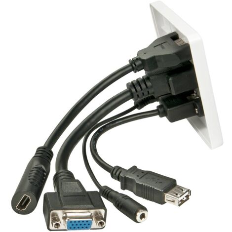 LINDY 60220 HDMI / VGA / USB / Jack Adaptateur [1x HDMI®, VGA, USB-A, Jack femelle 3.5 mm - 1x HDMI®, VGA, USB-A, Jack