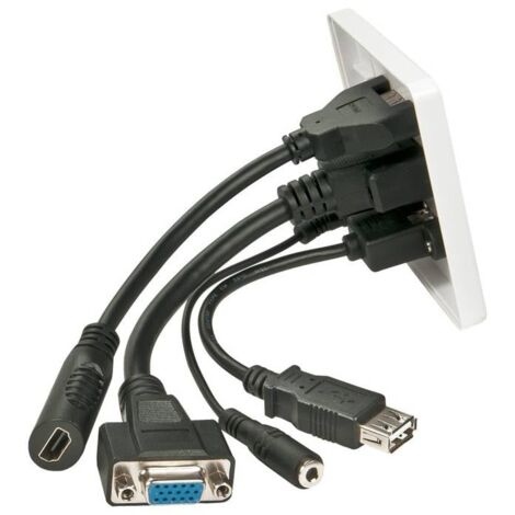 LINDY 60220 HDMI / VGA / USB / Jack Adaptateur [1x HDMI®, VGA, USB-A, Jack femelle 3.5 mm - 1x HDMI®, VGA, USB-A, Jack
