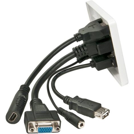 LINDY 60220 HDMI / VGA / USB / Jack Adaptateur [1x HDMI®, VGA, USB-A, Jack femelle 3.5 mm - 1x HDMI®, VGA, USB-A, Jack