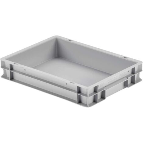 Alutec – Bac de rangement fermé 75042 – Plastique gris – Dimensions 400 x 300 x 75 mm – 1 pièce pour rangement professionnel - GRIS 1 PC