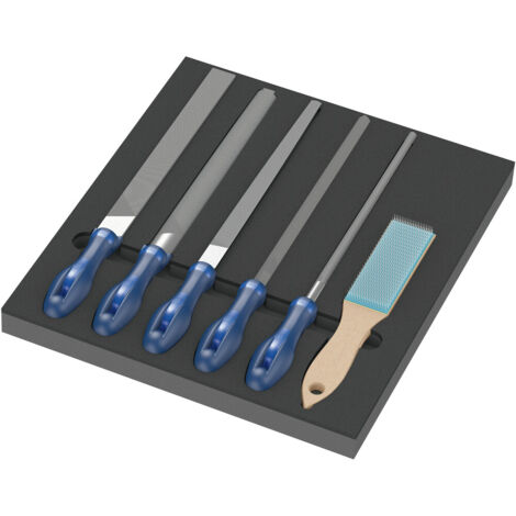 Wera 05150183001 SET de limes, 6 pièces 9783 insert en mousse, SET de limes cheval 1 Longueur 392 mm