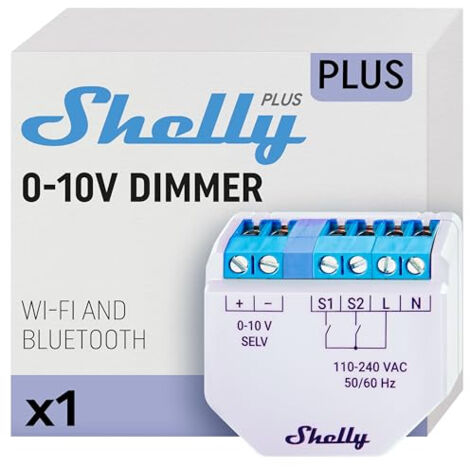 Shelly Shelly Plus 0-10V Dimmer Actionneur de gradation Bluetooth, Wi-Fi (1/7)