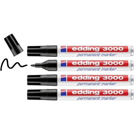 Edding 4-3000-4-1001 Marqueur permanent noir résiste à l'eau: oui Q156783 (1/5)