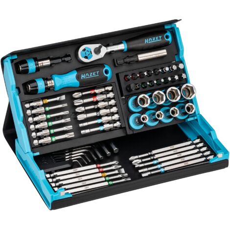Hazet Jeu de clés à douille carré, 6 pans, 1/4 (6.3 mm) 59 pièces 2200SC-32 (1/4)