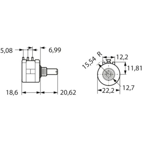 Bourns 3590S-1-103L Potentiomètre de précision 2 W 10 kΩ 1 pc(s)