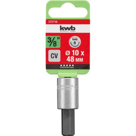 kwb 372710 6 pans extérieurs Douille-embout 10 mm 1 pièce 3/8