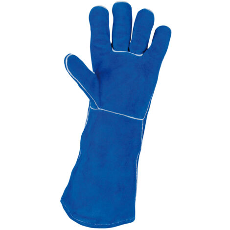 KS Tools - Gants de protection longs en cuir pour soudeur, XL - 985.7040