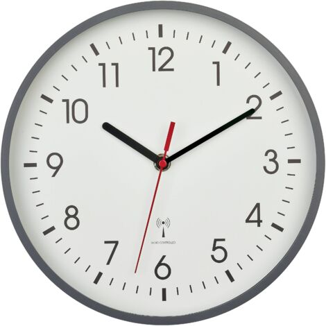 Horloge murale TFA Dostmann 60.3550.10 radiopiloté(e) 24.5 cm x 42 mm gris (1/5)