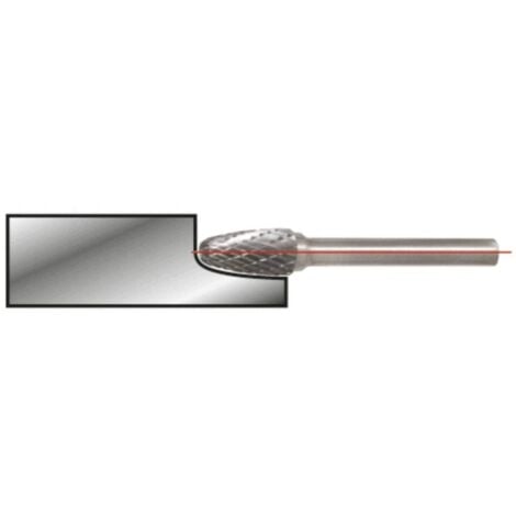 KS Tools 5153261 Fraise sur tige Carbure de tungstène Longueur 38.5 mm Dimension produit, Ø 3 mm