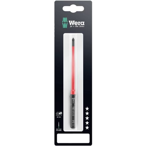Wera Kraftform Kompakt VDE 65 iS PZ 1 x 157 mm TIE SB pour électricien Pozidriv Lame interchangeable PZ 1
