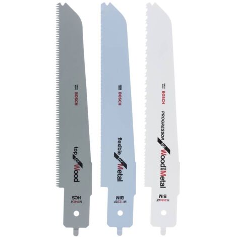 Bosch – Lames de scie sauteuse pour bois et métal – Pack de 3 pièces – Système de fixation rapide SDS-clic – 2608656934 - PFZ 500 E