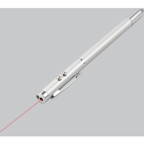 Renkforce Pointeur laser, stylet, stylo à bille, lampe de poche LED, baguette de pointage Couleur du laser: rouge