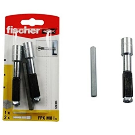 Fischer – Ancrage béton cellulaire FPX M8 I – Acier zingué galvanisé – Pour fixation plafonds suspendus et meubles – Lot de 2 unités avec outil de pose - V830413