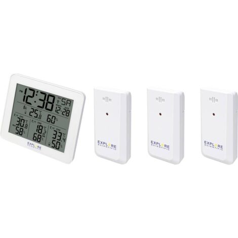 Station météo radiopilotée WSH4003 – Affichage température et humidité – Compatible jusqu'à 3 capteurs – Alimentation piles LR03 – Oregon Scientific - C007342