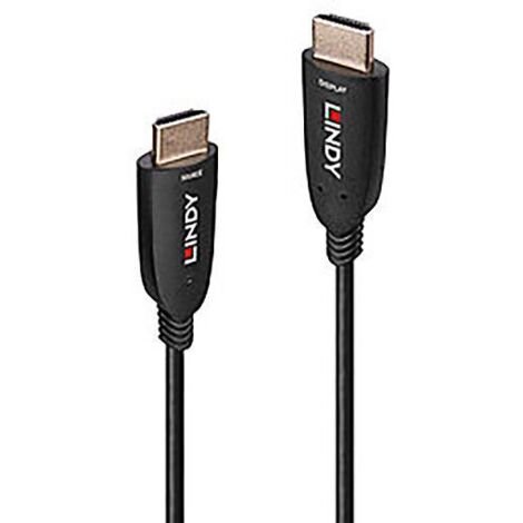 Câble de raccordement LINDY HDMI Fiche mâle HDMI-A 10.00 m noir 38510 8K UHD Câble HDMI (1/5)