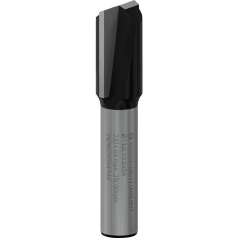 Bosch – Fraise pour défonceuse 2608628384 – Ø de tige 8 mm – Longueur 51 mm – Pour bois dur et composites – Coupe précise avec 2 tranchants - S76075