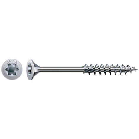 SPAX Vis construction bois, 8 x 180 mm, 50 unités, Filetage partiel, Tête fraisée, T-STAR plus T40, 4CUT, WIROX, Diamètre Ø 8 mm - 0191010801805