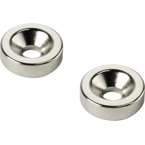 TRU COMPONENTS TC-12250620 Aimant permanent anneau (Ø x H) 25 mm x 3 mm M5 Température limite (max.): 150 °C (1/2)