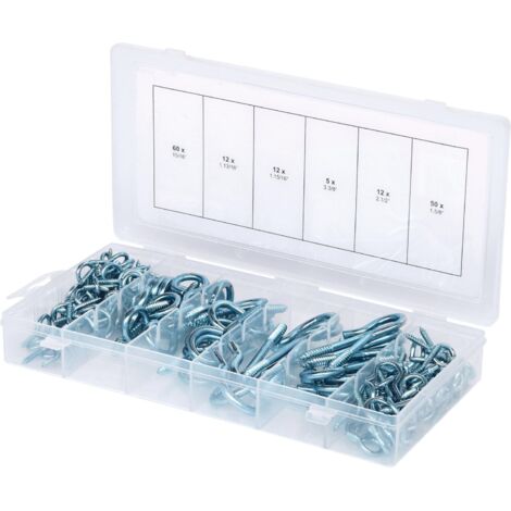 Ks Tools – Assortiment de goupilles et crochets 151 pcs – Coffret plastique – Pour fixation bois dur et métal – Usage professionnel