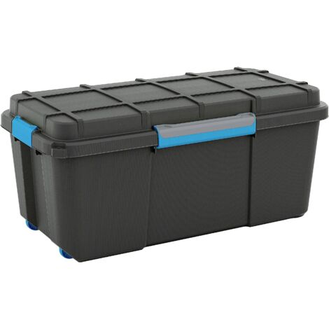 Boîte De Rangement Empilable KEEEPER 35x20.5x15 Cm - 7 Litres, Bleu - Plastique PP Solide, Sans BPA - Idéale Jouets, Bricolage, Organisation